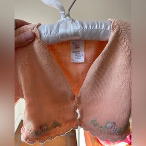 Jacadi Peach Cotton Knit Cardigan 6months